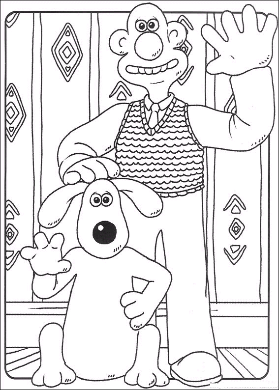 coloriage wallace et gromit